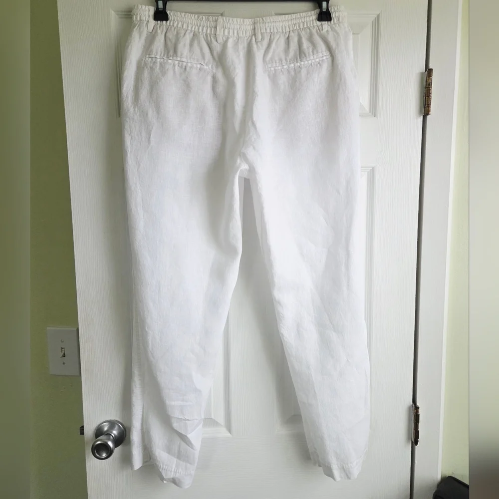ZARA Man White Linen Pants Size XL